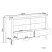 Komoda z 6 szufladami MDF metalowe uchwyty sypialnia salon czarna, 9923758