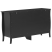 Komoda z 6 szufladami MDF metalowe uchwyty sypialnia salon czarna, 9923761