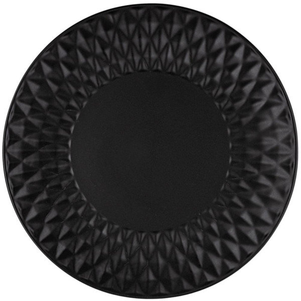 Talerz obiadowy płytki ceramiczny czarny SOHO 27 cm, 992619
