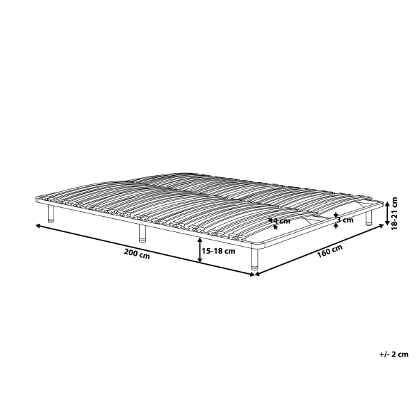 Stelaż do łóżka drewno 160x200 48 listew, 9927251