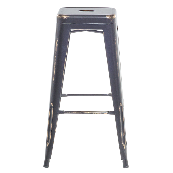 Zestaw 2 stołków barowych metalowy 76 cm czarno-złoty, 9929176
