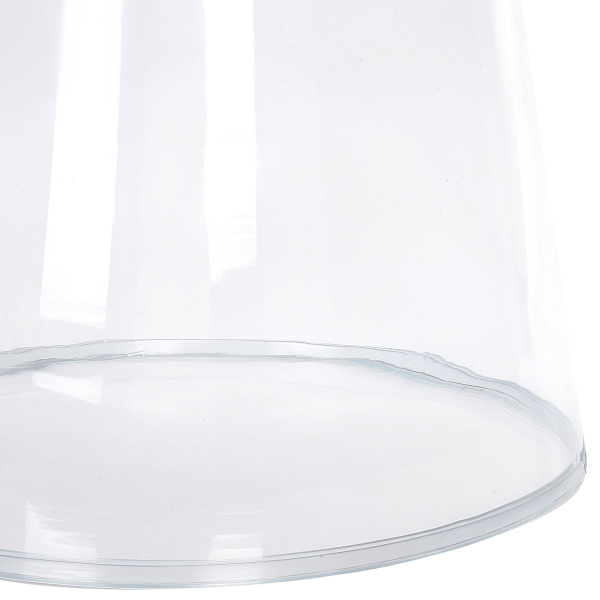 Stolik pomocniczy szklany okrągły 39 cm transparentny, 9930858