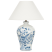 Lampa stołowa porcelanowa biało-niebieska, 9931027