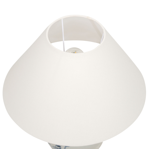 Lampa stołowa porcelanowa biało-niebieska, 9931030