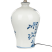 Lampa stołowa porcelanowa biało-niebieska, 9931032