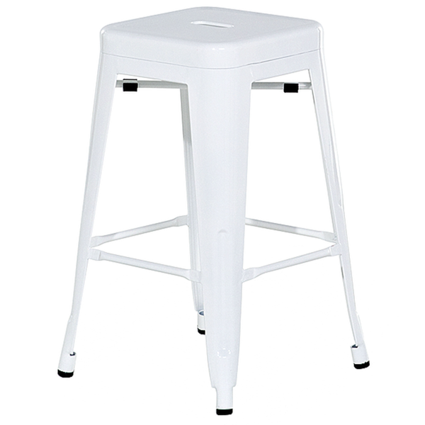 Komplet stołków barowych metalowych 60 cm biały, 9931773