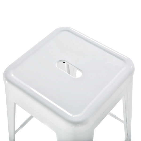 Komplet stołków barowych metalowych 60 cm biały, 9931775