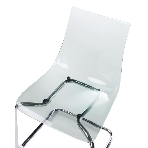 Zestaw 2 krzeseł do jadalni transparentny, 9935798