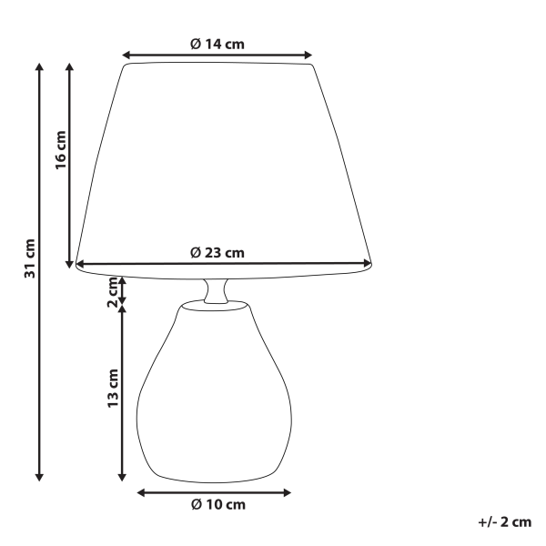 2 lampy stołowe nocne ceramiczne białe z naturalnym, 9941502
