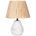2 lampy stołowe nocne ceramiczne białe z naturalnym, 9941503