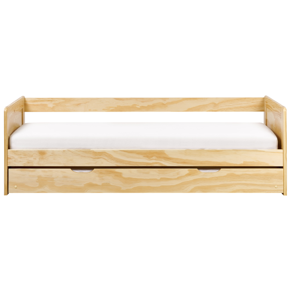 Łóżko wysuwane dla dzieci podwójne 90x200 jasne drewno, 9941627