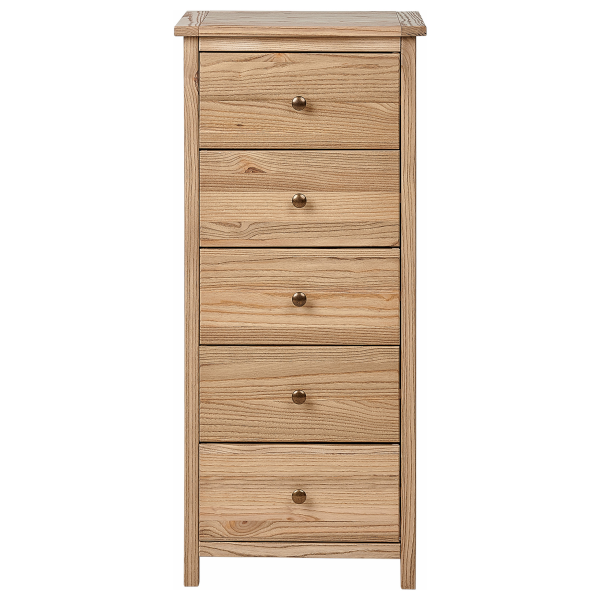 Komoda szafka 5 szuflad jasne drewno, 9941864
