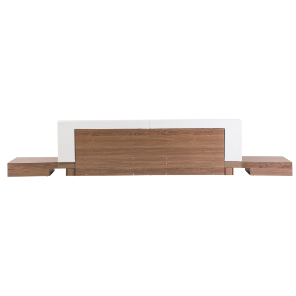 Łóżko wodne materac 180x200 zagłówek ekoskóra jesion brązowy, 9942022