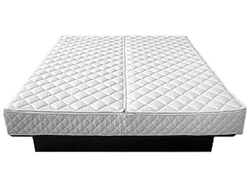 Łóżko wodne materac 180x200 zagłówek ekoskóra jesion brązowy, 9942026