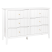 Komoda z 6 szufladami MDF złote uchwyty salon sypialnia biała, 9942339