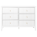 Komoda z 6 szufladami MDF złote uchwyty salon sypialnia biała, 9942342