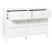 Komoda z 6 szufladami MDF złote uchwyty salon sypialnia biała, 9942344