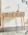 Konsola 2 szuflady MDF jasne drewno, 9942561