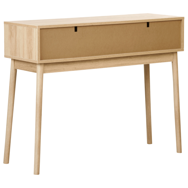 Konsola 2 szuflady MDF jasne drewno, 9942565