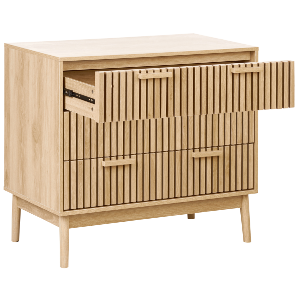 Komoda styl skandynawski szuflady jasne drewno, 9942666