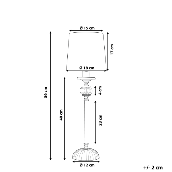 Lampa stołowa nocna abażur glamour czarna, 9945706