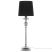 Lampa stołowa nocna abażur glamour czarna, 9945707