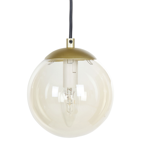 Lampa wisząca szklana 5-punktowa złota, 9945830