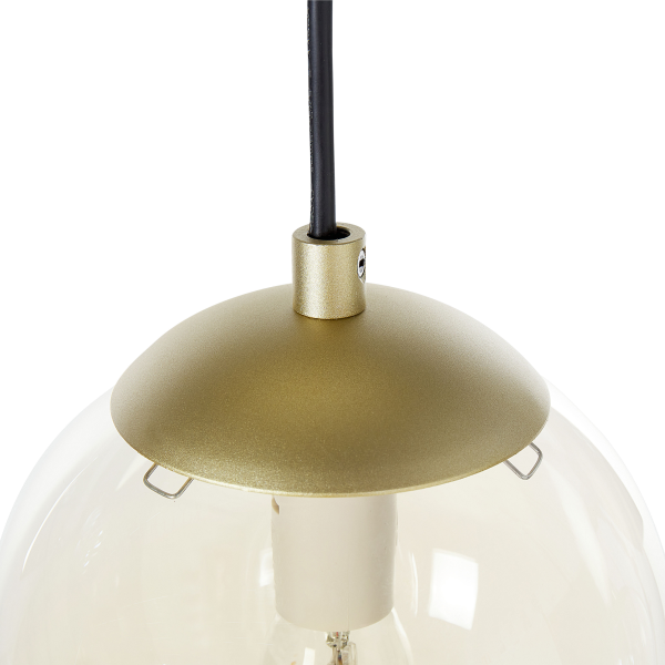 Lampa wisząca szklana 5-punktowa złota, 9945832