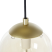 Lampa wisząca szklana 5-punktowa złota, 9945832