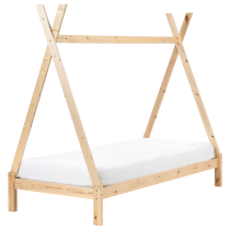 Łóżko dla tipi domek 90 x 200 cm jasne drewno