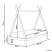 Łóżko dla tipi domek 90 x 200 cm jasne drewno, 9946644