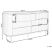 Szafka komoda 6 szuflad MDF jasne drewno, 9948336