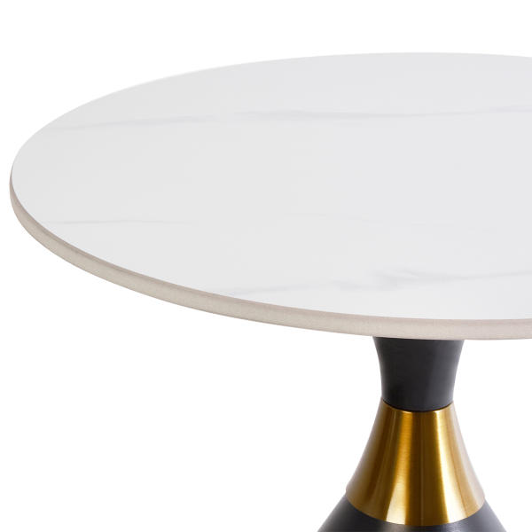 Stolik pomocniczy ceramiczny blat biały, 9948464