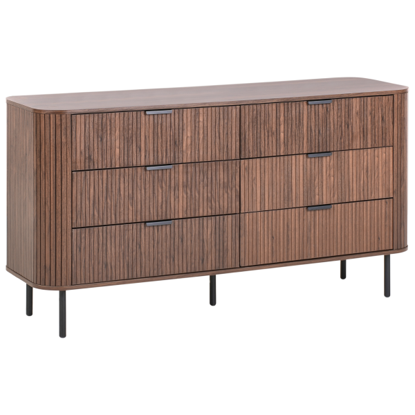 Szafka komoda 6 szuflad MDF ciemnobrązowe, 9951247