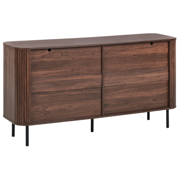 Szafka komoda 6 szuflad MDF ciemnobrązowe, 9951254