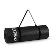 Mata do ćwiczeń jogi fitness czarna Neo-Sport NS-923