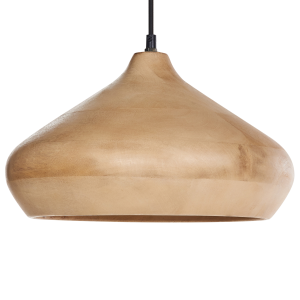 Lampa wisząca dekoracyjna drewniana jasny brąz, 9951751