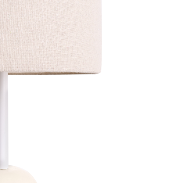 Lampa podłogowa ceramicza z abażurem jasnobeżowa, 9952825