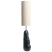 Lampa podłogowa ceramicza z abażurem czarna, 9952836