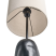Lampa podłogowa ceramicza z abażurem czarna, 9952840