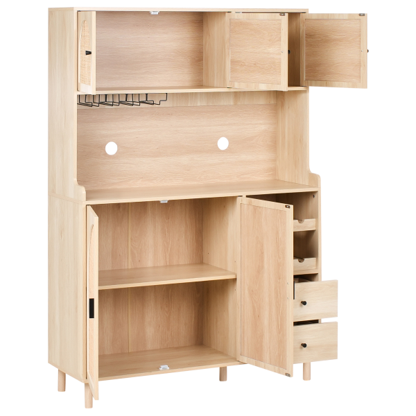 Kredens z szufladami rattanowy front jasnobrązowa, 9952967