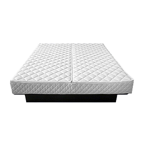 Łóżko wodne tapicerowane 180x200 cm materiał jasnobeżowe, 9954394