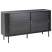 Komoda z 6 szufladami MDF metalowe nogi salon sypialnia czarna, 9954458
