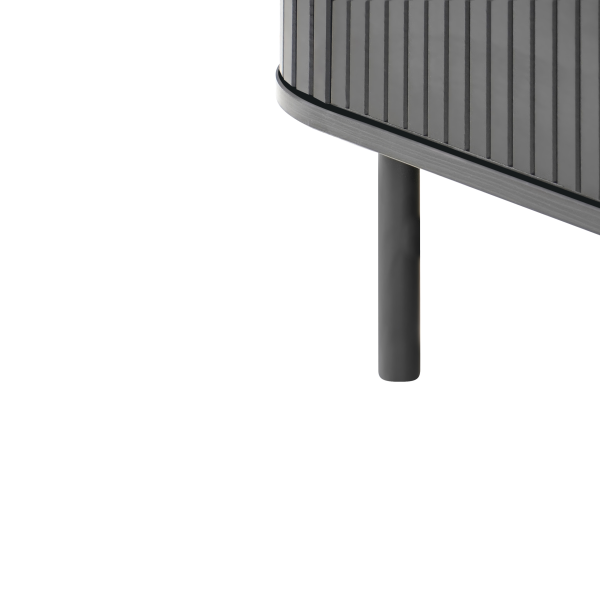 Komoda z 6 szufladami MDF metalowe nogi salon sypialnia czarna, 9954460