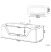 Wanna LED z hydromasażem 150x71 cm czarna, 9954649