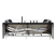 Wanna LED z hydromasażem 150x71 cm czarna, 9954654