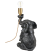 Lampa stołowa w kształcie słonia żywica syntetyczna czarna, 9954815