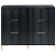 Komoda z sześcioma szufladami czarna, 9955393