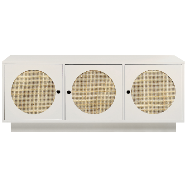 Szafka front plecionka rattanowa biała, 9955710