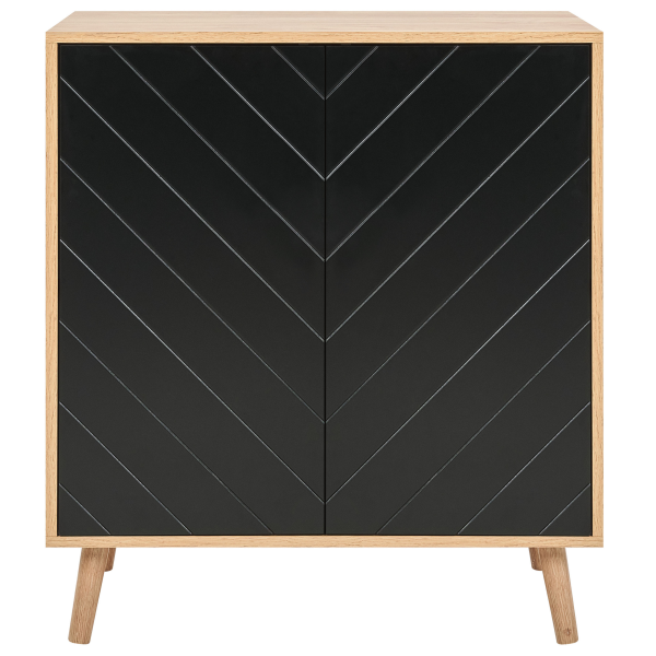Szafka dwudrzwiowa z półkami jasne drewno MDF, 9956459